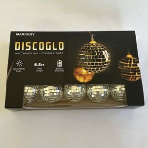 Disco Ball String Lights 10 ct. Warm White 8.5ft. Battery Powered